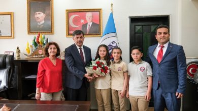 Photo of 23 Nisan’da, Öğrencilerden Belediye Başkanı Aksun’a ziyaret